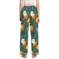 thumbnail image 3 of FORMRS Women's Pajama Pants with Pockets Soft Comfy Loungewear Sleep Bottom, Sizes S-2XL, Retro Floral Orange, 3 of 8