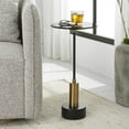 thumbnail image 2 of Uttermost Spector Contemporary Iron Metal Accent Table in Black/Brass, 2 of 4