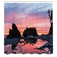 thumbnail image 3 of Ambesonne Nature Shower Curtain, Mystic Beach Skyline, 69"Wx75"L, Multicolor, 3 of 5