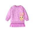 thumbnail image 6 of WIBACKER 2-7T Kid Toddler Girl Cotton Pullover Sweatshirt Tulle Tops and Ribbed Leggings 2Pcs Outfits Set - Rabbit, 6 of 10