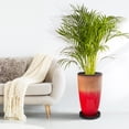 thumbnail image 5 of FIASON 4 Pack Tall Planters 24/21/12/10 Inch, Sunset Red Gradient Speckled Faux Ceramic Plant Pots with Drainage Hole, Mesh Filter & Saucers, Indoor Outdoor Flower Pots for Patio Porch, 5 of 7