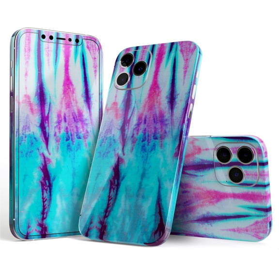 DesignSkinz Vivid Blue Washed Tie Dye V1 Full-Body Skin Decal Wrap Cover for iPhone 16