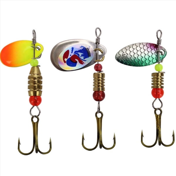 30PCs Colorful Sea Trout Spoon Metal Fishing Lures Spinner Baits