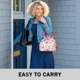 thumbnail image 6 of Pioneer Flower Floral Print Pattern Drawstring Lunch Bag Women - Drawstring Lunch Bag Insulated for Work Office - Stain-Resistant Large Lunchbags for Women with Multi-Pockets, 6 of 6