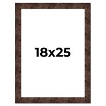 18x25 Frame Brown Burl Real Wood Picture Frame Width 1.625 Inches | Interior Frame Depth 0.5 Inches