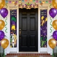 thumbnail image 5 of Mardi Gras Decorations Mardi Gras Banner New Orleans Party Decorations Mardi Gras Porch Sign Hanging Welcome Sign Garland for Home Masquerade Party Outdoor Indoor Decor, 5 of 6