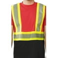 thumbnail image 4 of Hi Vis T-Shirt - Safety Shirt, ASNI Class 3 Segmented Reflective Safety T-Shirt-6685R-Blk-Red-Lg, 4 of 7