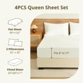 thumbnail image 6 of Long-Staple Cotton Queen Bed Sheet Set with Dual-Lock System, 6 of 8