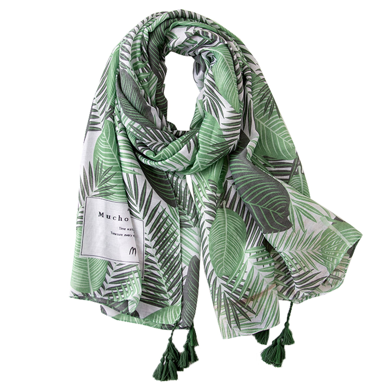 NEW Sheer Green Paisley Summer Scarf Scarve Wrap Long Made in Japan Head Neck 