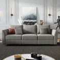 thumbnail image 2 of HONBAY Ensemble de Canapé Modulaire Moderne avec Espace de Rangement, Sofa Trois Places pour Salon et Appartement, Gris, 2 of 7