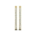 thumbnail image 5 of TimeLe$$ Classics Round Shape 3 Carat TW Lab Grown Hoop Earrings in Yellow Gold, 5 of 5