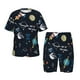 thumbnail image 1 of Balery Space Conjunto de Pijama Infantil de Manga Corta con Estampado – Ropa de Dormir de Algodón Suave-Small, 1 of 6