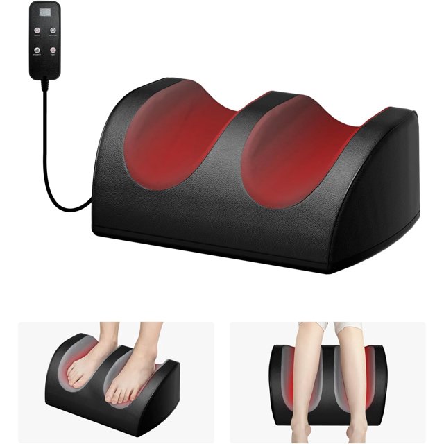 Shiatsu Foot Massager with Heat, Deep Tissue Kneading Foot & Calf Massager for Pain Relief, Plantar Fasciitis, Neuropathy - Gifts for Men & Women