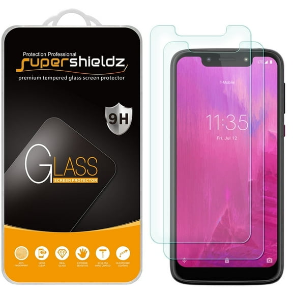 [2-Pack] Supershieldz for T-Mobile Revvlry Tempered Glass Screen Protector, Anti-Scratch, Anti-Fingerprint, Bubble Free