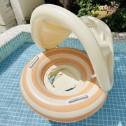 Pool Float with Canopy - Floating Pool Chair | Adjustable Sunshade Trainer for Kids Puddle Summer Beach Lake Backyard Water Fun Safe Comfortable Relaxing Float
