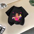 thumbnail image 5 of Girls Shirts Kid Fashion Printed Crewneck Short Sleeve Casual Summer Loose Clothes, 5 of 5