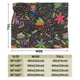 thumbnail image 5 of Rainbow Colored Flora Throw Blanket, Anti-Pilling Ultra-Soft Micro Fleece Cover Blanket for Bed Sofa, for All Seasons, 50"x40", 5 of 9