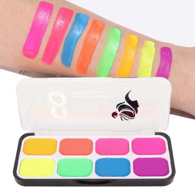 Face Paint, 8 Colors Easy To Clean Face Paint Set Glowing In Dark For Craft DIY