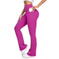 thumbnail image 4 of JJHGVB Stretchy Pants for Women Joggers for Women Butt Lifting Flare Leggings for Women Cute Pants for Women Gym Pants Women Plus Size Yoga Pants Women's Leggings Hot Pink L, 4 of 5