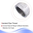 thumbnail image 3 of Uxcell 1-1/2x3/4 BSPT Female Thread Stainless Steel Reducer Pipe Fitting Coupling, 3 of 5
