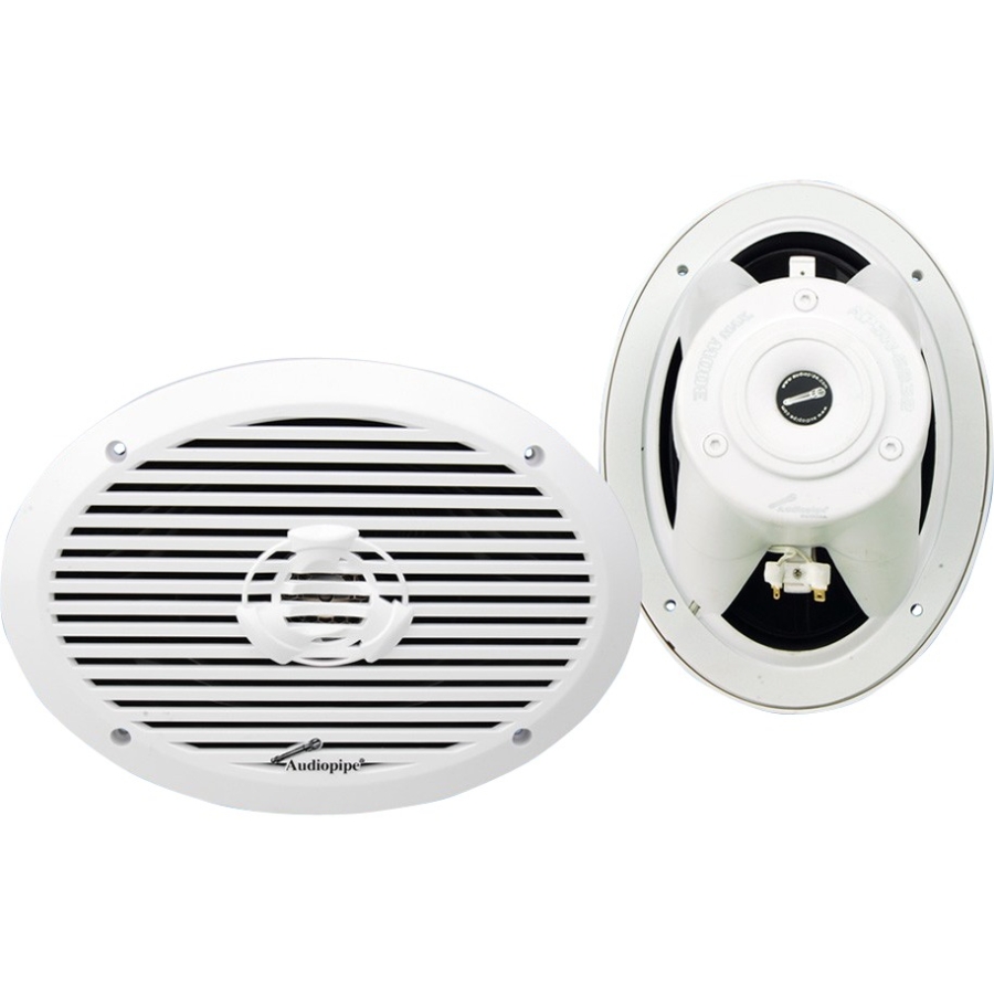 Audiopipe 6x9 2Way Marine Speaker 300W Max White Electronics