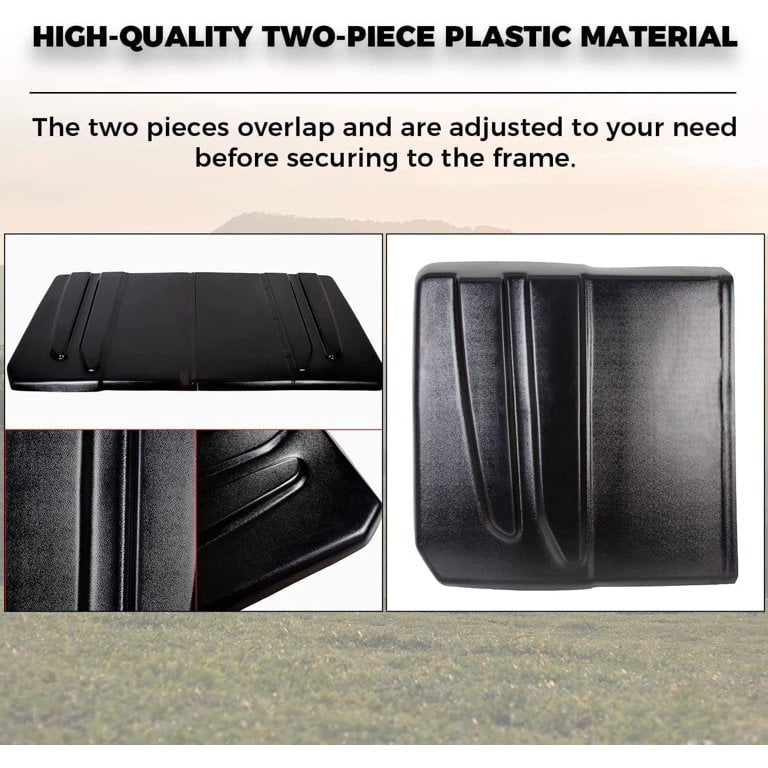 KOJEM Black Plastic Hard Top for JD Gator 625/825i, Kawasaki MULE
