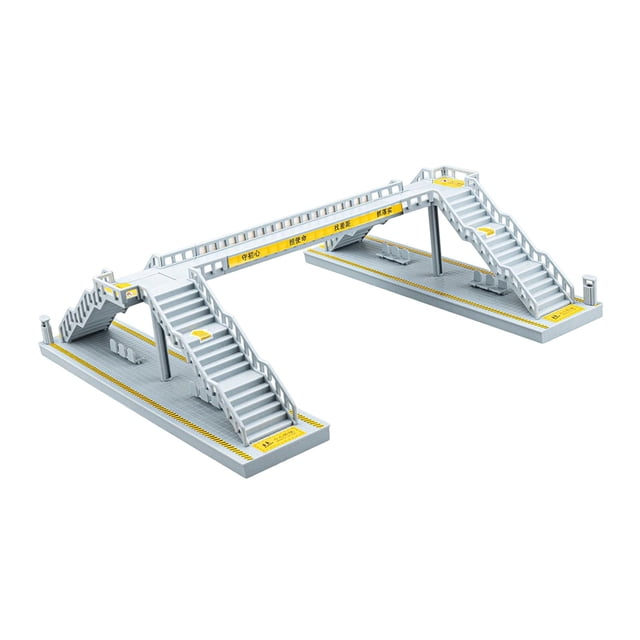Modelo de puente peatonal DIY, modelo elevado, accesorios para maquetas de escenas, simulación realista en miniatura, utilería de tránsito