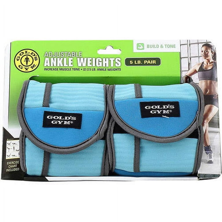 Gold s Gym Adjustable Ankle Weights 5lb pair Color May Vary Walmart