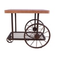 thumbnail image 6 of ACME Francie Rectangular Wooden Console Table with Shelf in Oak and Antique Gray, 6 of 9