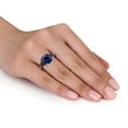thumbnail image 5 of Everly Women's Created Sapphire Sterling Silver Engagement Ring, 5 of 7