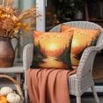 thumbnail image 4 of Outdoor Waterproof Pillow Covers Gradient Orange Sky Sunset Throw Cushion Case，Retro Abstract Forest Pillowcase for Bed,Sofa,Couch, Patio Furniture, 18x18 in, 2Pack Decorative Pillows, 4 of 9