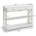 thumbnail image 2 of Patiojoy Console Table Narrow Entry Table w/ Drawer & Shelves Sofa Table White, 2 of 6