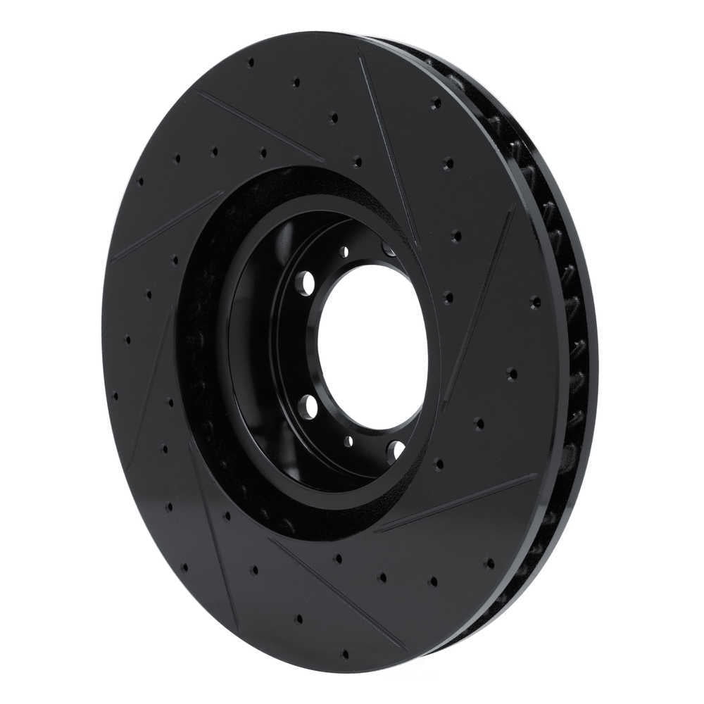 Dynamic Friction Company 633-02084D DFC Brake Rotor - Drilled And Slotted - Black