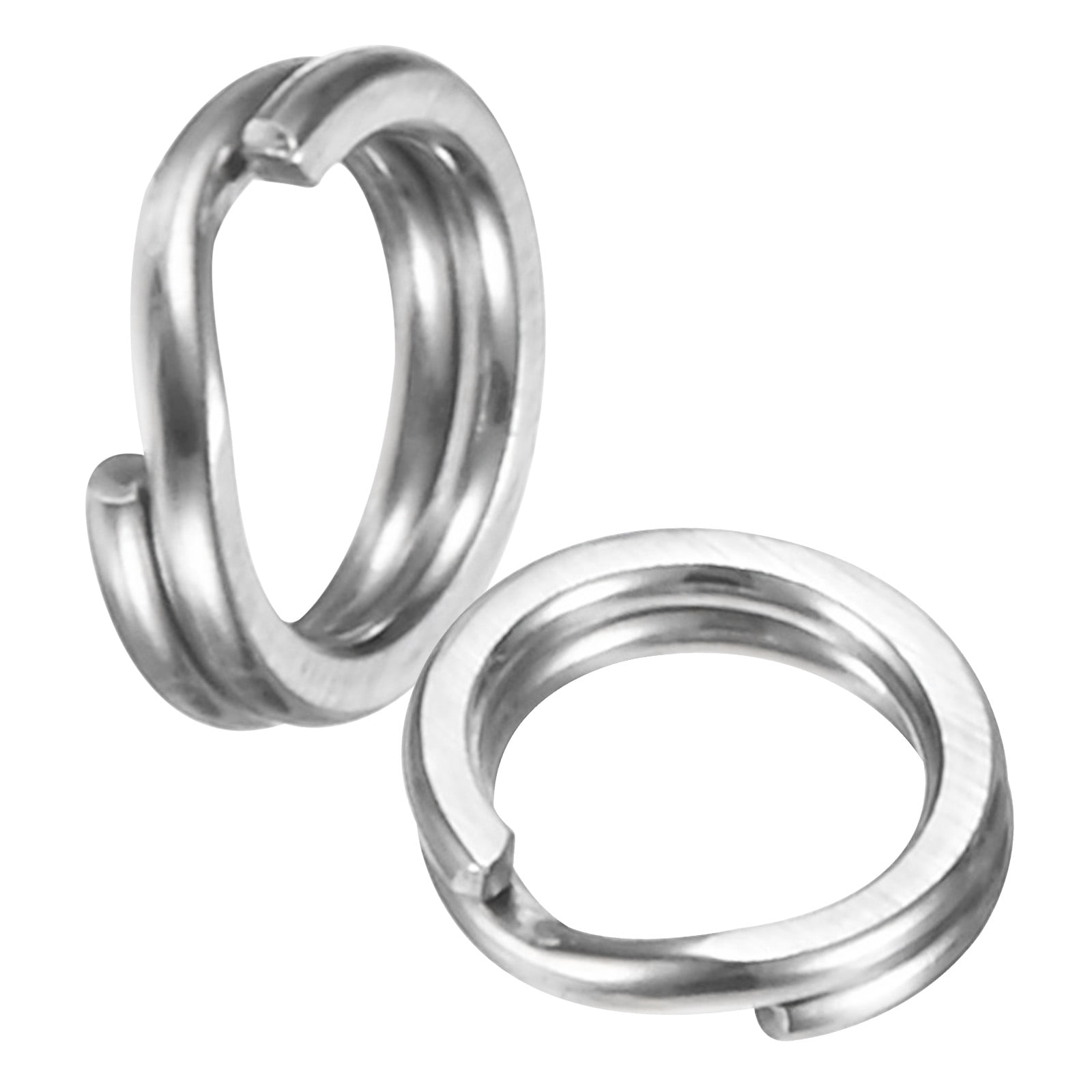 50 Pcs/100 Pcs Vissen Split Ringen, Rvs Visgerei Aas Lokken Connectors Ring Dubbele Cirkel Split Ring voor Vissen Sleutelhanger(9#-50pcs
