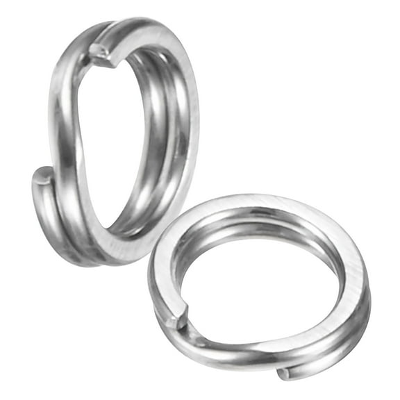 80pcs Split Rings Fishing Stainless Steel 1# 11kg Lure Ring for Sea Freshwater