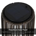 thumbnail image 4 of Grand Patio 2-Pack Outdoor Solar Floor Lights, All-Weather Wicker, Waterproof, Dark Brown, 4 of 9