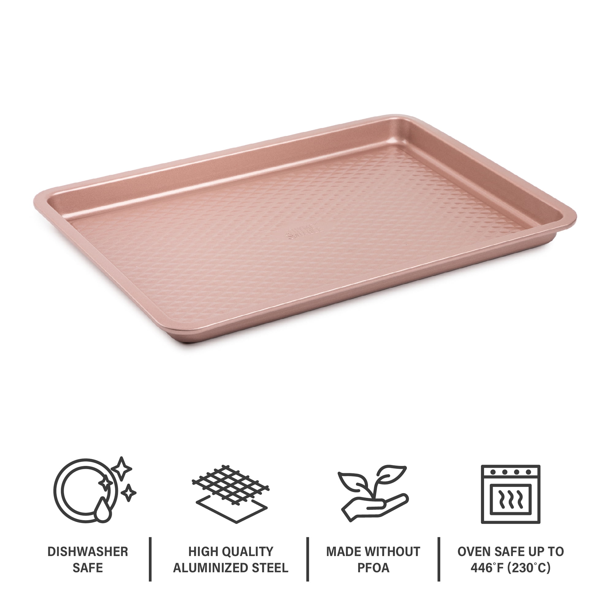  DecorRack Non-Stick Baking Sheet, 15 x 10 Inch Jelly Roll Pan  and Cookie Baking Tray, Heavy Duty Bakeware For Oven (Pack of 1): Home &  Kitchen