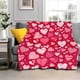 thumbnail image 5 of Lunxisen 2 Pcs Valentine's Day Throw Blanket Red Pink Heart Plaid Fuzzy Blanket Romantic Love Heart Decorative Soft Cozy Flannel Blanket for Mom Couple Home Bed Couch Chair.(100*130cm), 5 of 8