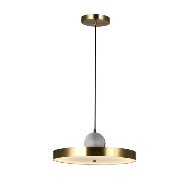 Pendentif LED avec Finition Laiton+noir