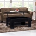 thumbnail image 3 of LifeStyle Solutions Chesterfield Lift Top Wood Coffee Table with Storage, Black, 3 of 11