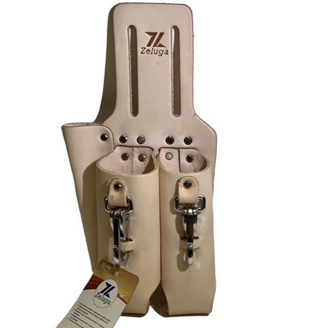 Soporte para herramientas Zeluga, piel de sillín, 3 bolsillos, electricistas
