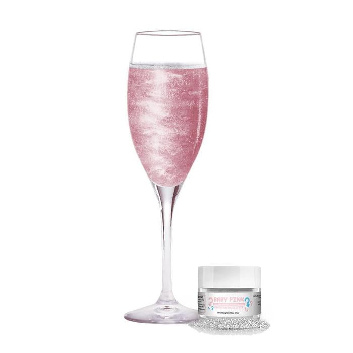 Baby Pink Gender Reveal Edible Drink Glitter | 4g Jar