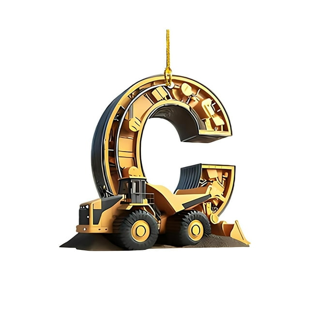 Christmas Tree Ornaments,Ornaments for Christmas Trees 26 Letters Building Vehicle Christmas Decorations Christmas Tree Pendants Christmas Tree Decorations,Christmas Decorations for Tree