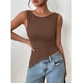 thumbnail image 3 of Remera PRETTYGARDEN 2025 Verano Ajustada con Frunces Café Talle S, 3 of 7