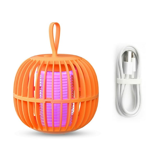 Yuarrent Lámpara de plagas de descarga eléctrica, lámpara decorativa de calabaza para dormitorio de bajo ruido, luz para insectos, dispositivo de Electrodomésticos Recargable Yuarrent HA064157-01