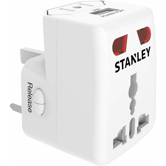 Stanley Universal Worldwide Travel Adapter for 150  Countries, International Pow