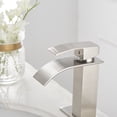 thumbnail image 3 of BWE Brushed Nickel Bathroom Faucet Modern Waterfall Single Hole Faucet for Bathroom Sink Single Handle Lavatory Bath Faucet Lead-Free, 3 of 7