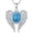 Style 1, variant on Heart/Oval Turquoise Pendant Necklace, 925 Sterling Silver Turquoise Wing Necklace, Birthday Anniversary Jewelry for Women with 18+2inches Chain