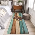 thumbnail image 4 of Runner Rug 2'x6', Country Star Vintage Washable Non-Slip Hallway Runner Rugs, Sunflower Farmhouse Teal Brown Western Berry Bedside Rugs Floor Mats Carpet Runners for Kitchen Bathroom Laundry Room, 4 of 8