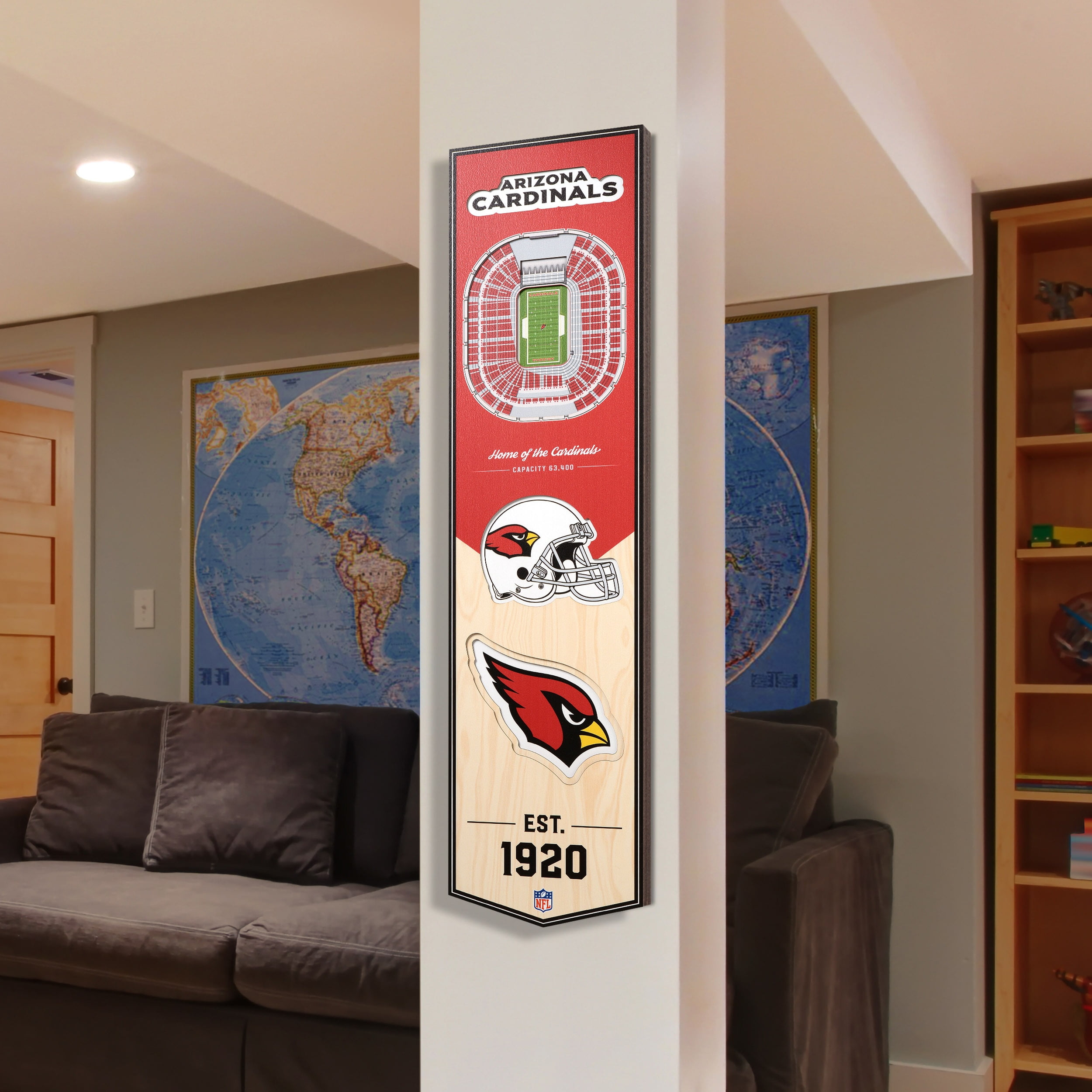 Arizona Cardinals 8'' x 32'' 3D StadiumView Banner
